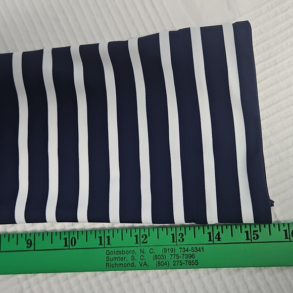 Jude Connally 3/4 Sleeve Timeless Tunic: Navy And White Stripe: Size- XS - Picture 15 of 16
